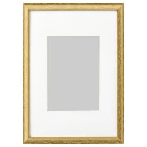 SILVERHOJDEN Frame, gold-colour, 21x30 cm
