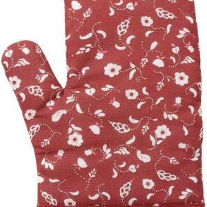 INAMARIA Oven glove, patterned/red