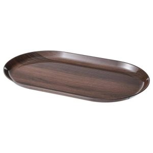 KROSAMOS Tray, walnut effect, 30x50cm