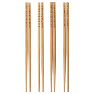 TREBENTChopsticks 4 pairs, bamboo