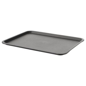 TILLGANG Tray, grey, 37x29 cm