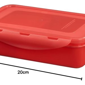 FULLASTAD Lunch box, red, 20x13x5 cm (7 ¾x5x2 ")