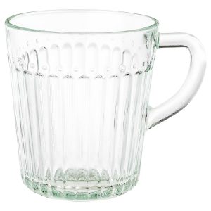 DROMBILD Mug, clear glass, 25 cl