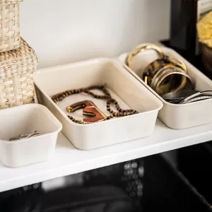 NOJIG Organiser, plastic/beige, 10x20x5 cm