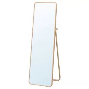 IKORNNES Standing mirror, ash, 52x167 cm