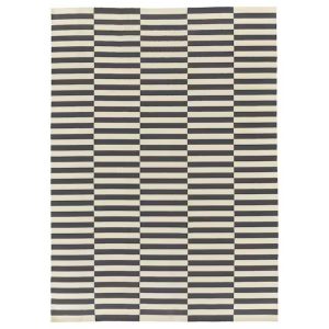 TRANSPORTLED Rug, flatwoven, grey/striped, 50x80 cm