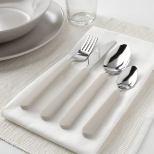 UPPHOJD 16-piece cutlery set, beige