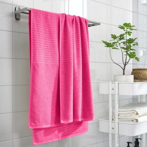 VAGSJON Bath sheet, light pink, 100x150 cm