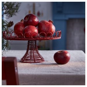 VINTERFINT Serving stand, handmade red, 25 cm